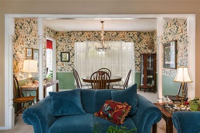A view from the living into the formal dining area