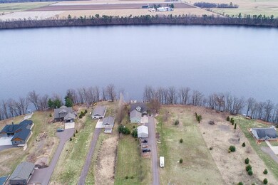 Birds eye view of the property from the road.