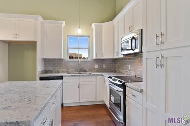 Solid wood built-in pantry area with 3