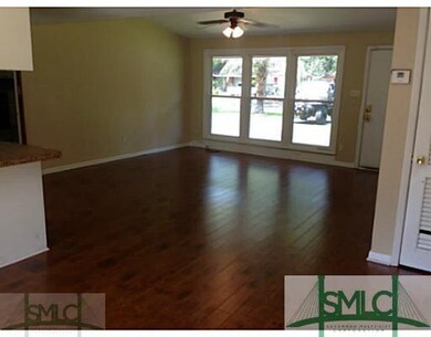 Living Room. New distressed laminate wood flooring
