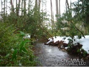 Snow along creek