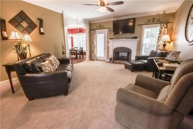 Beautiful living room with fireplace