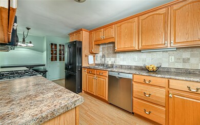 Eat in kitchen with built in china closet.