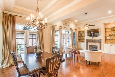 What a beautiful dining room!  Gleaming wood floor