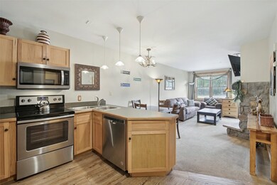 Kitchen with appliances with stainless steel finis