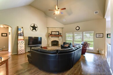 Fantastic vaulted Great Room features gorgeous har