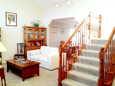 Living Room with vaulted ceilings