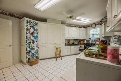 Incredible craft/sewing and laundry room with even more storage!