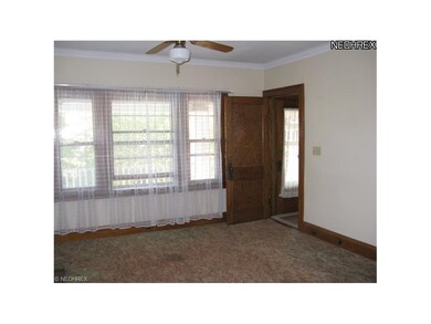 View of the living room from the dining room.