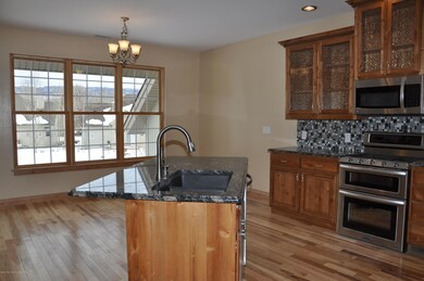 Great room, kitchen, dining area