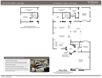 Stony Ridge Floor Plan estimated 1,792 sq.ft.  2 B