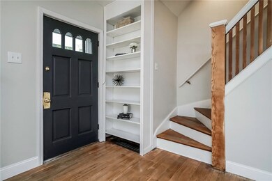 Trendy palette throughout with original hardwoods