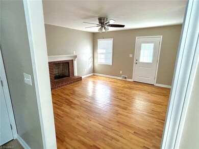 Living with fireplace