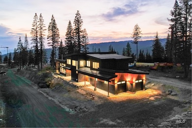 Rear view of house featuring a standing seam roof and a metal roof