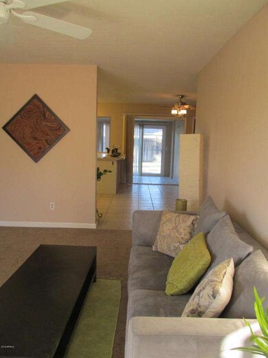 Front living to kitchen