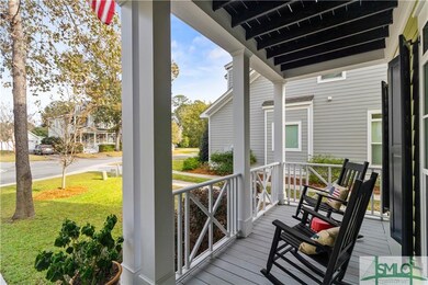 One of four porches on this Southern gem