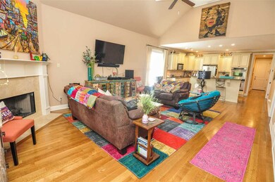 The family-sized great room is highlighted by a co