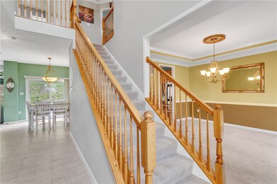 Two story open foyer.