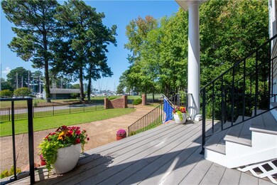 Wooden deck with stairway