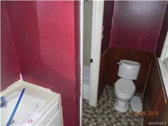 Master 1/2 bathroom connects with shared tub/showe