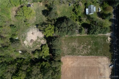 Aerial View of parcel and driveway.
