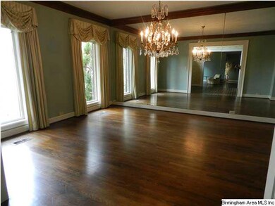 Gorgeous octagonal room with views of the rose gar