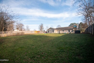 Large, fenced backyard