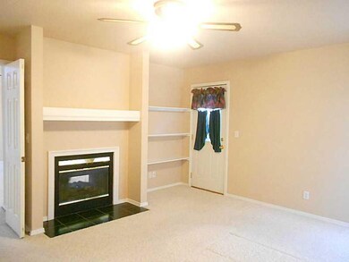 Master Bedroom. spacious master,gas log double sided fireplace, shelving, large master bath with walk in shower,
