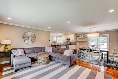 Family Room, Dining Room & Kitchen