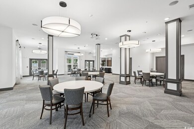 Dining space featuring baseboards, visible vents, 