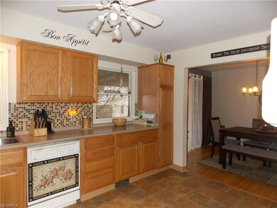 Spacious kitchen with ample cabinets and counter s