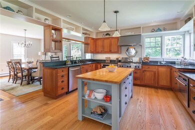Soapstone countertop with cherry...