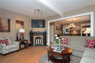 Living room with fireplace.