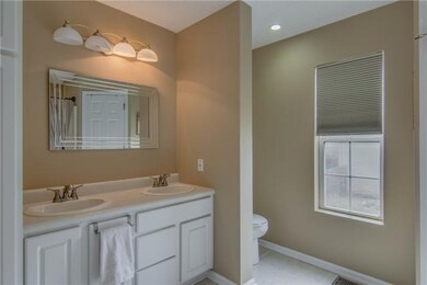 Exceptionally large master bath features double va