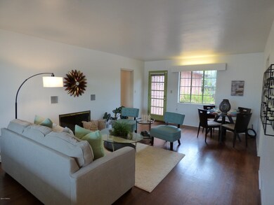 Living room as seen from the entry hall