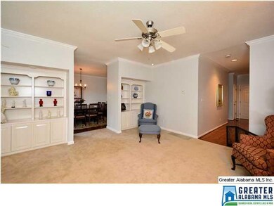 Great room also features built-in book cases for y