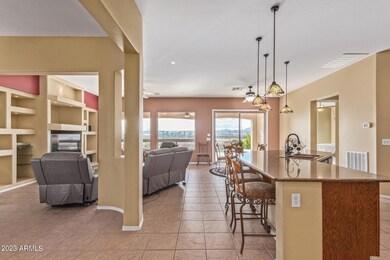 Den + Kitchen Island