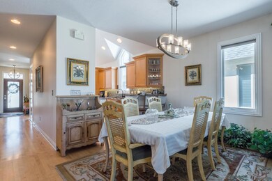 Formal dining with updated lighting