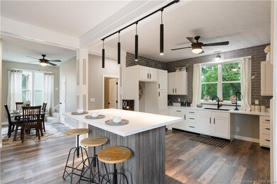 The open floor plan offers a great place for enter