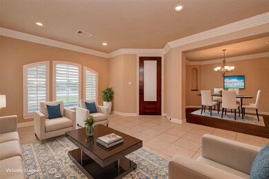 Virtually staging living area