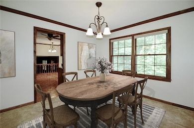 Virtually staged Dining Room