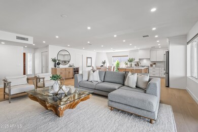 MAIN LIVING - VIEW TO KITCHEN + DINING