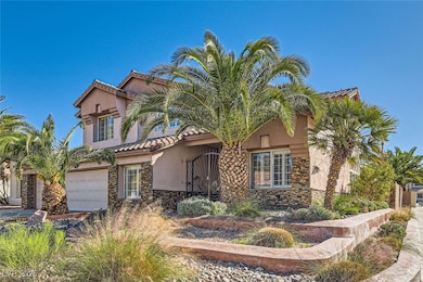 Mediterranean / spanish-style home with stone sidi