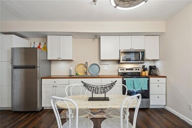Newly installed kitchen maximizes the open plan li