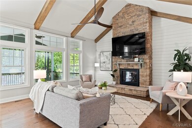 Stacked stone gas fireplace with adjustable TV mou