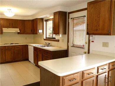 Kitchen Work area of kitchen with door that enters