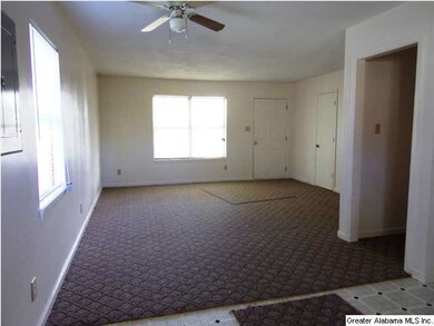 View of the living/dining room from the back door