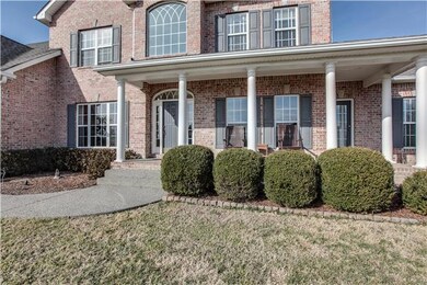 Covered Front Porch - sidelights on front door.