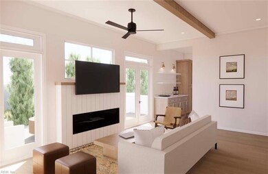 Choose window or extend fireplace to ceiling