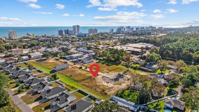 Aerial view of The Villages at Withers Heights with ocean views.